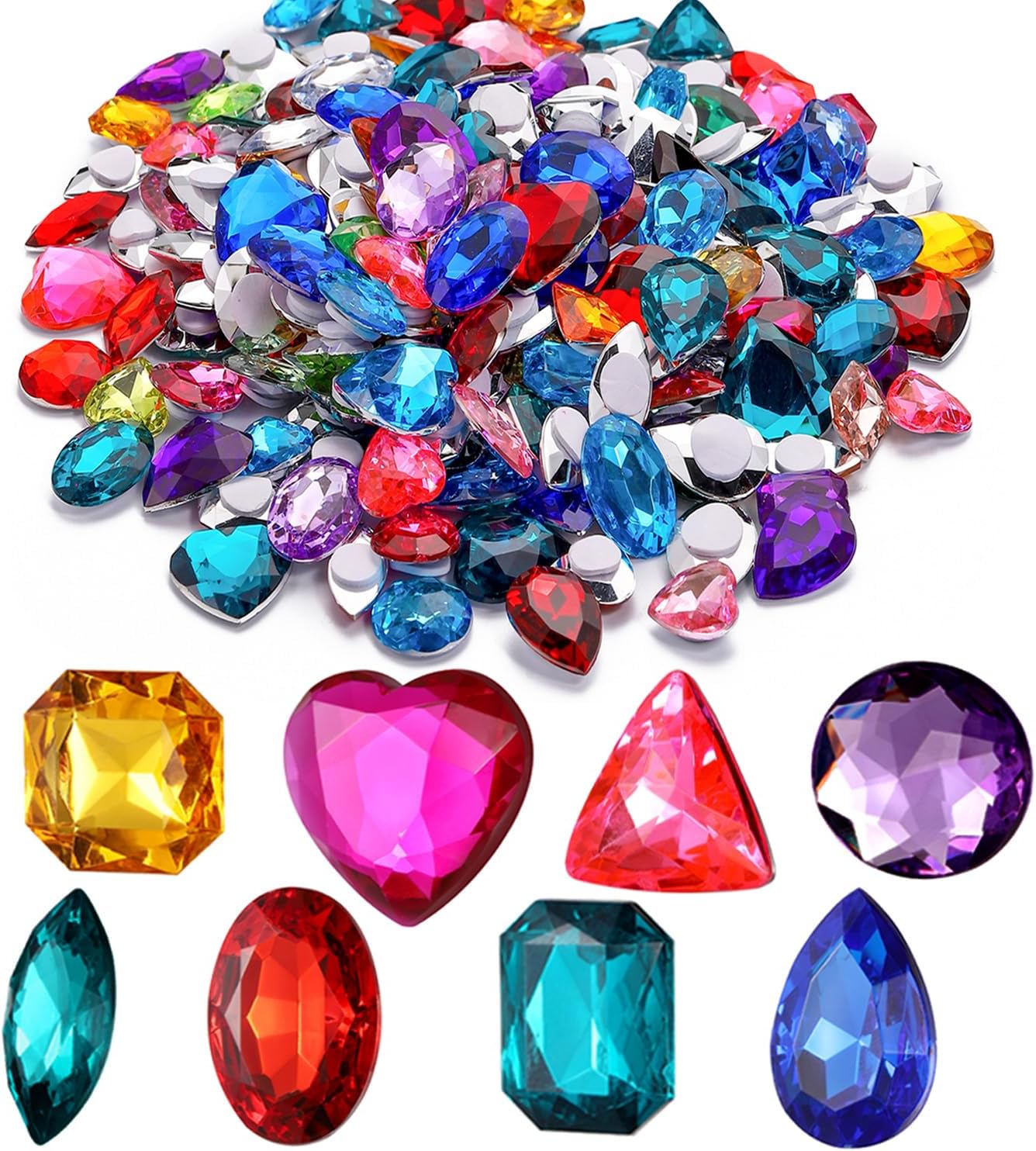 Art Craft Jumbo - 110pcs Self Adhesive Craft Jewels Jumbo