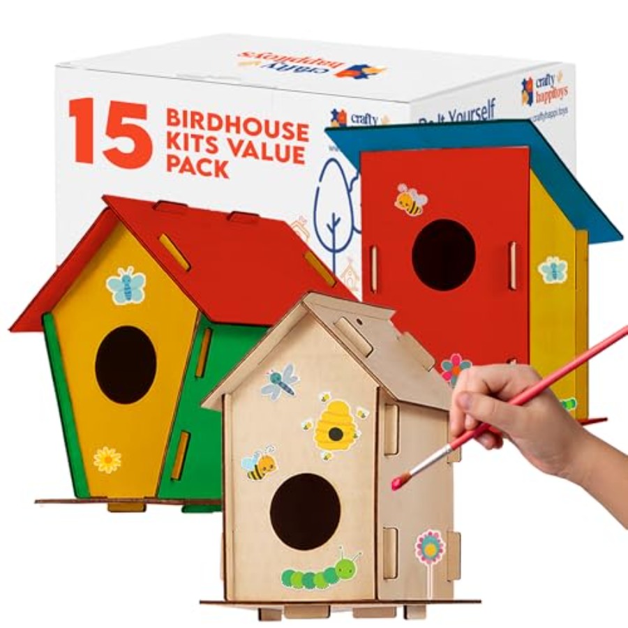 Art Craft Kits - Kit - Unfinished Wood Bird Houses