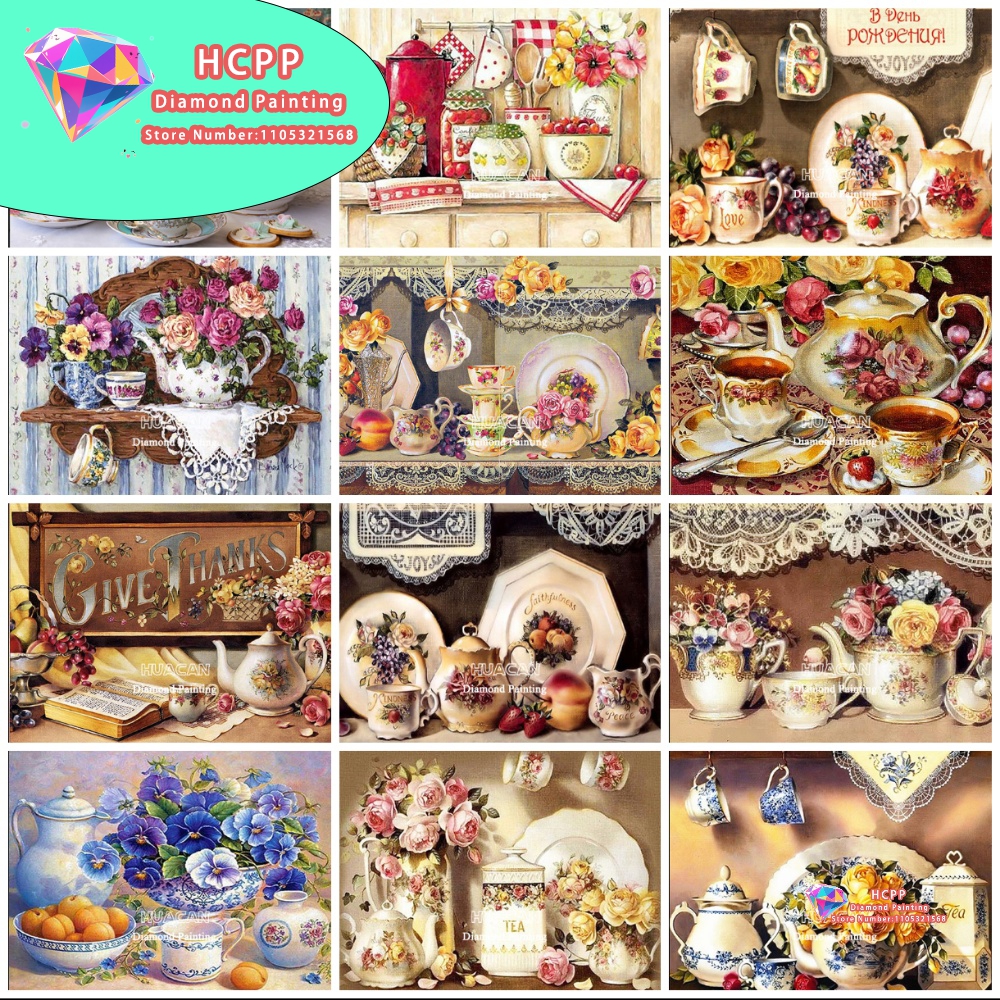 Art Craft Kitchen - Floral Kitchen Diamond Painting Kit Square
