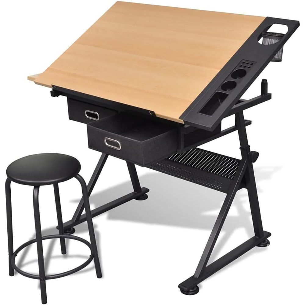 Art & Craft Zone - Adjustable Height Drafting Table with Storage
