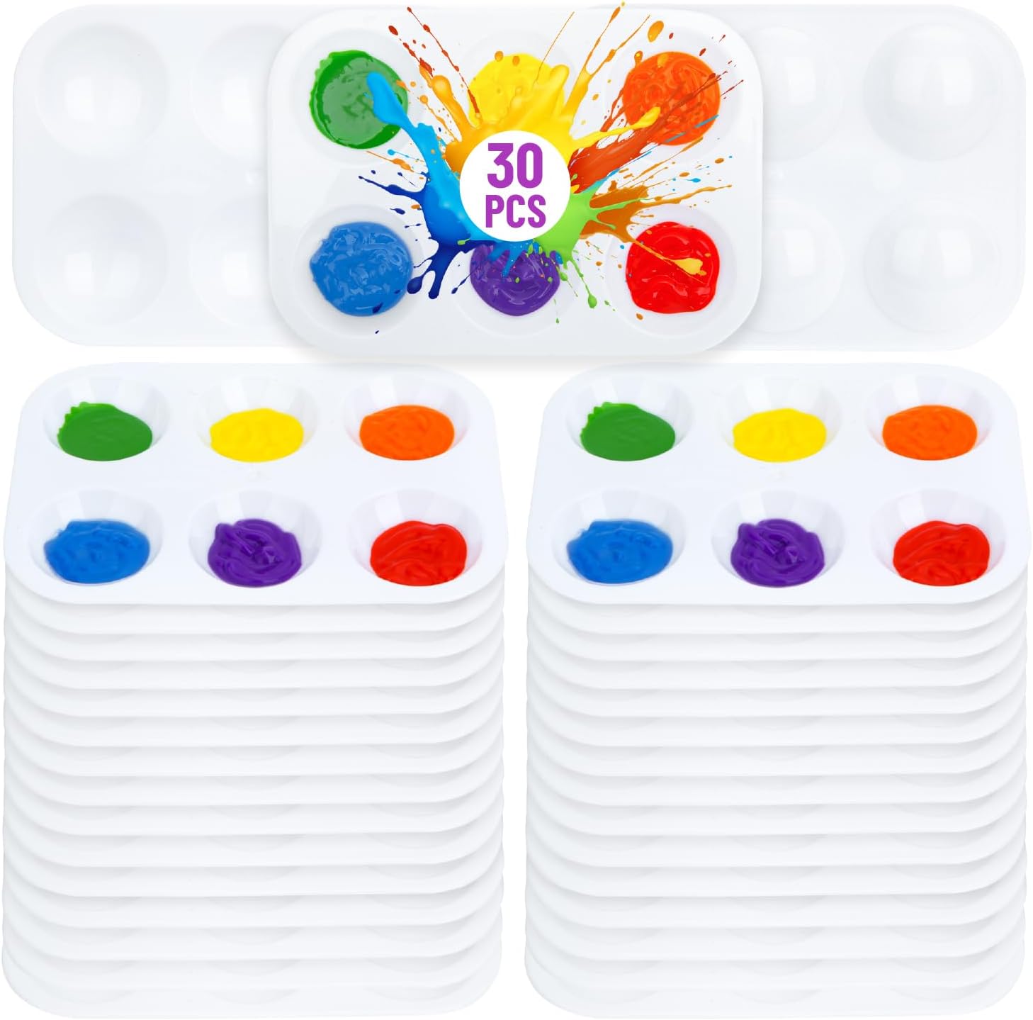 Art Craft Blend - Plastic Paint Palette 30 Pack with
