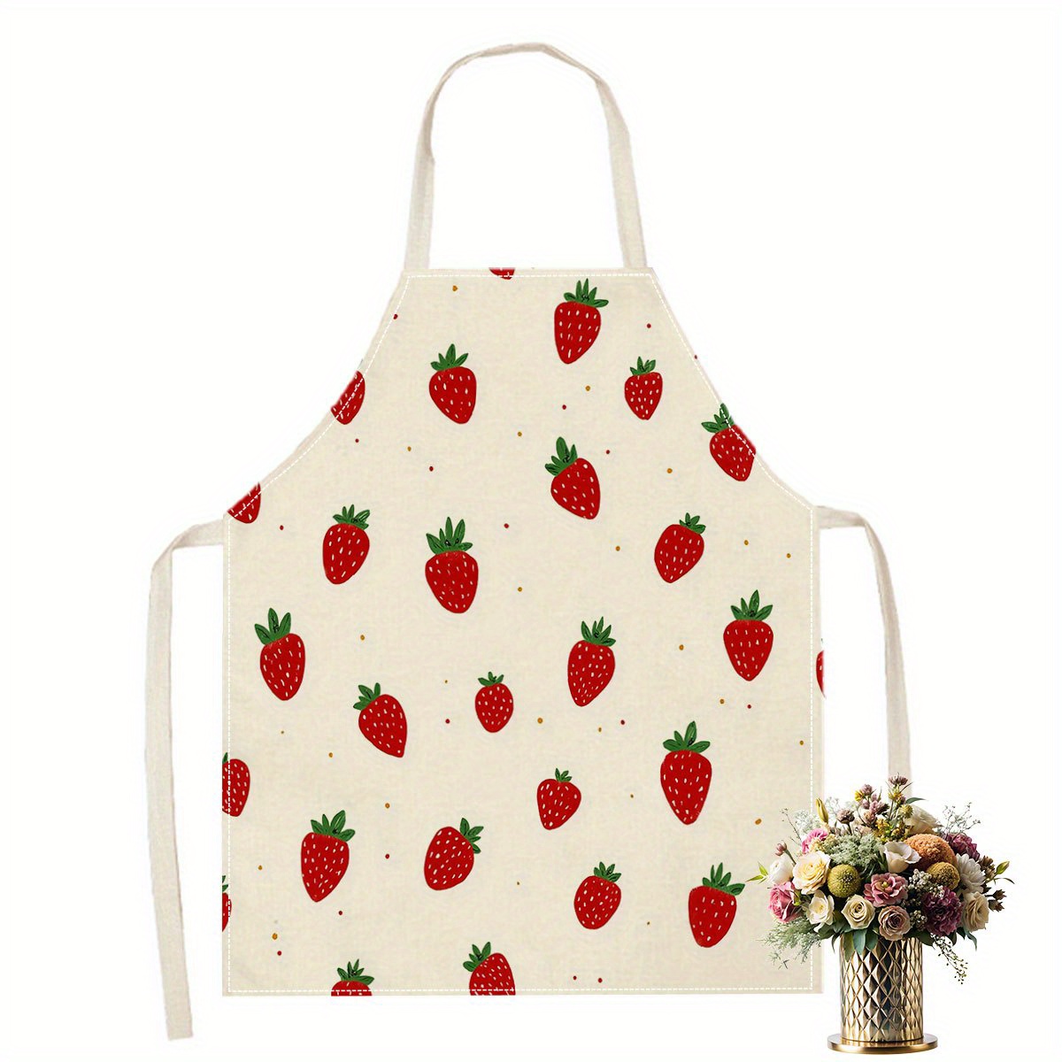 Art Craft Kitchen - 1pc Strawberry Apron Fruit Pattern Kitchen