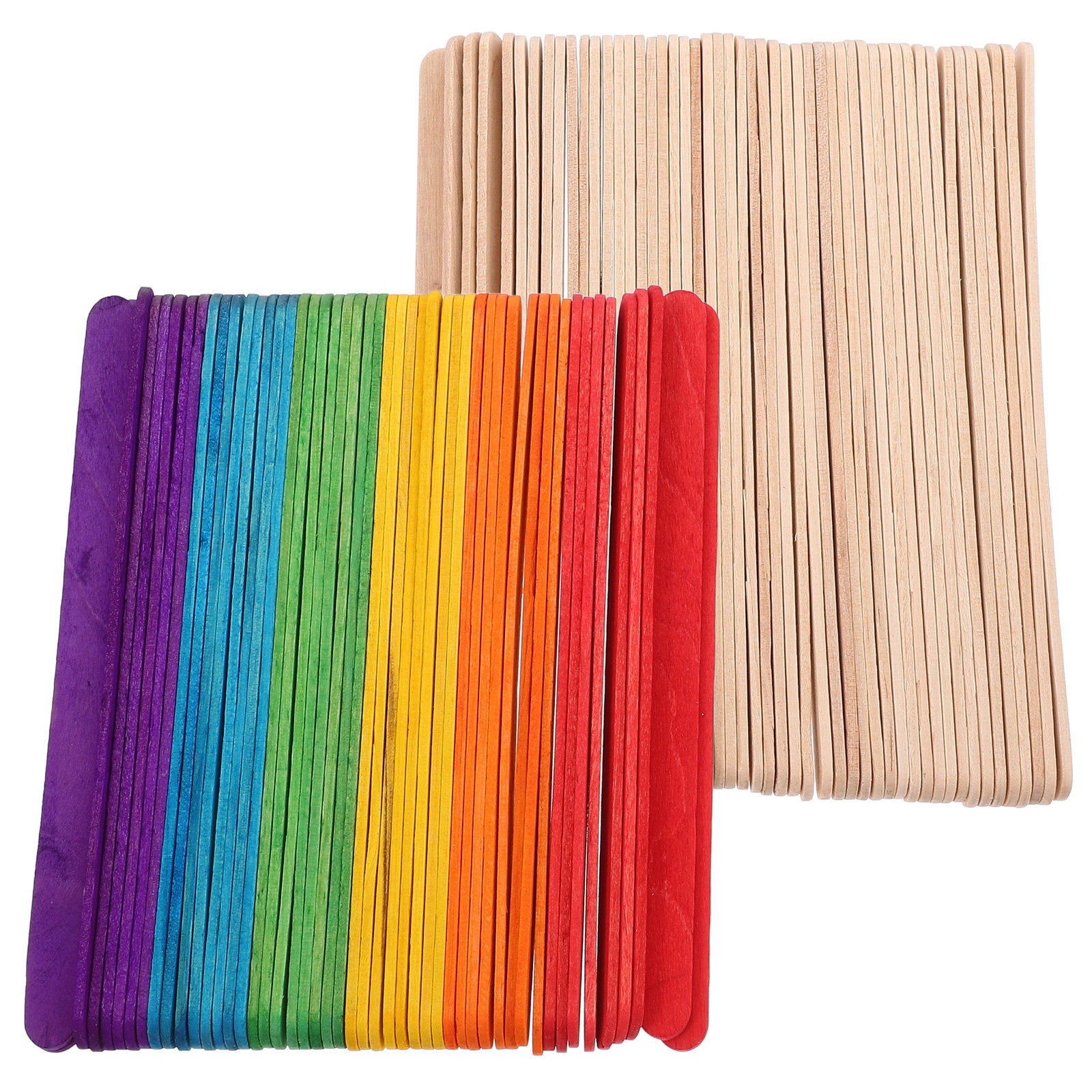 Art Craft Jumbo - 200Pcs Colored Jumbo Wooden Craft Sticks