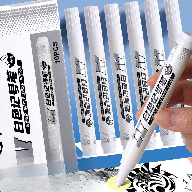 Art Craft Jumbo - White Marker Pen Fadeproof Waterproof Oil