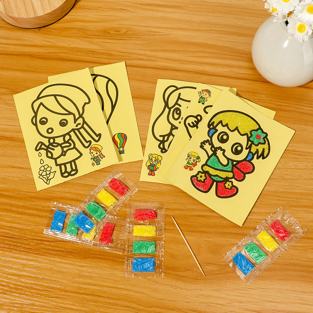 Art Craft Preschool - Childrens DIY Sand Art Kit Cartoon