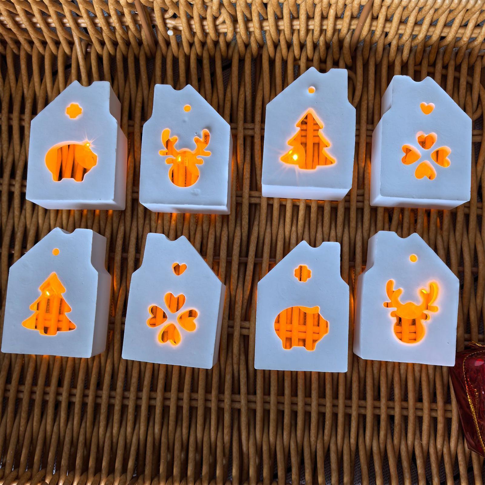 Art Craft For Christmas - House Silicone Mold 4-Cavity Christmas Mould