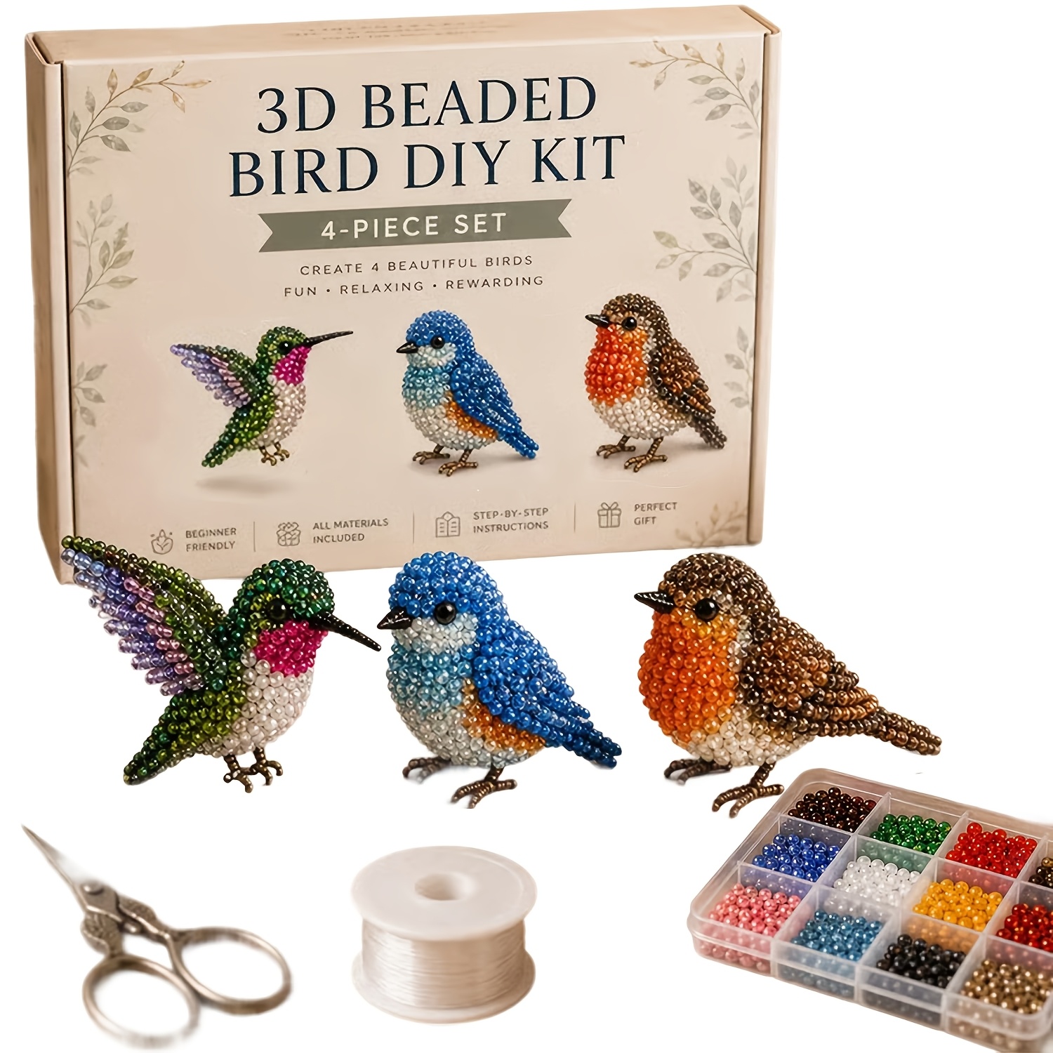 Art & Craft Zone - 2026 Version Mini 3D Beaded Animal