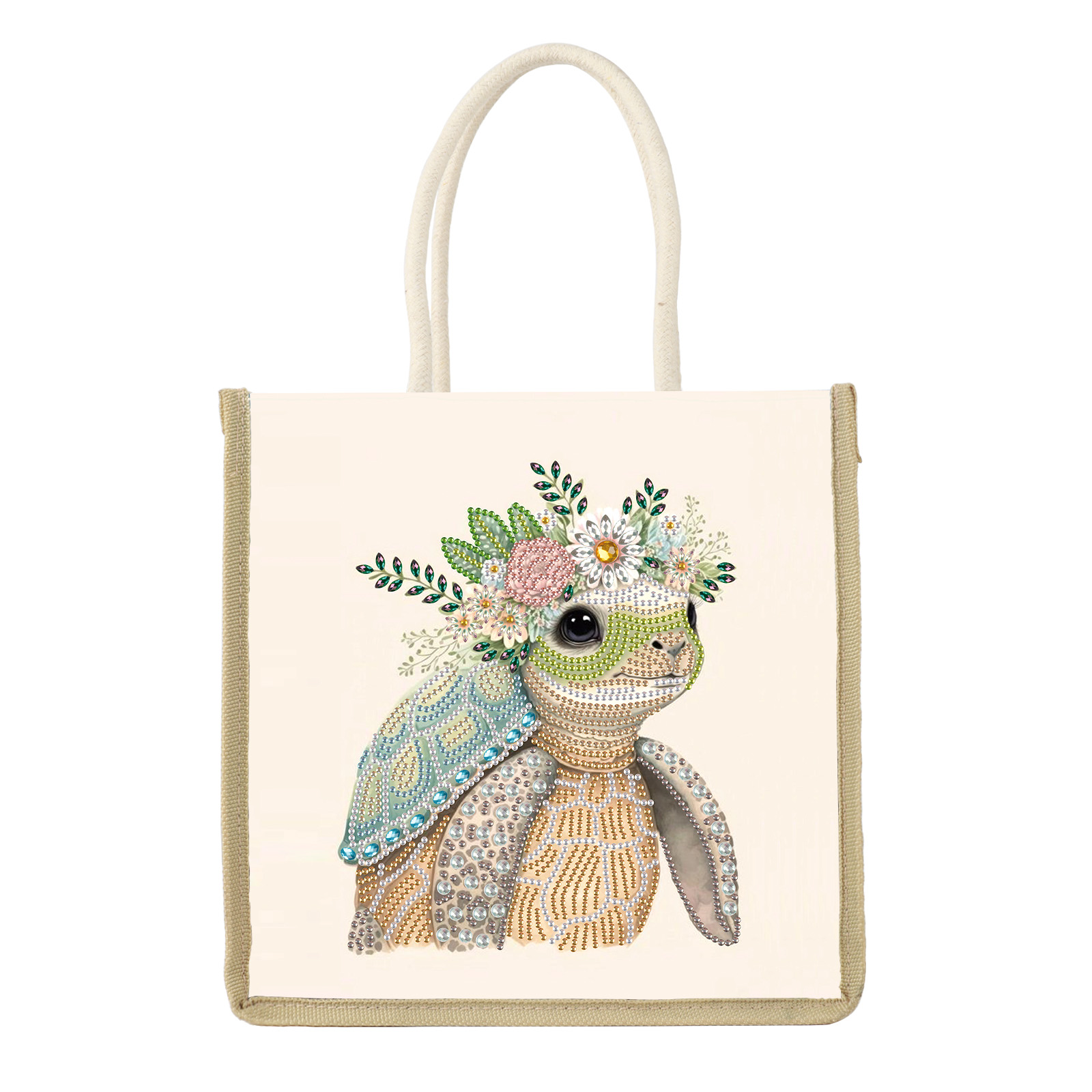 Art Craft Bag - Diamond Art Painting Handbag Kit,Cute turtle