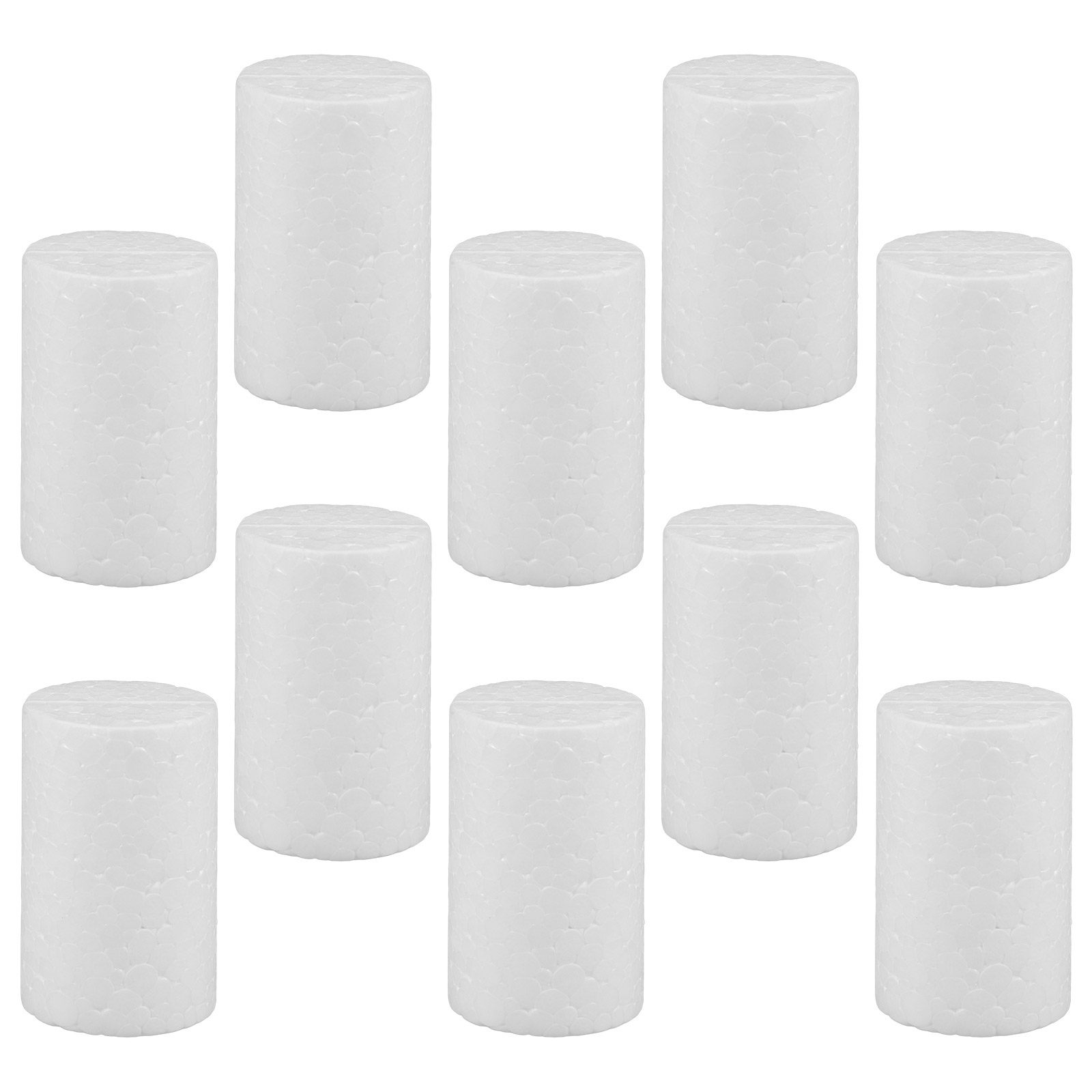 Art Craft For Christmas - 20Pcs Foam Cylinders High Density White