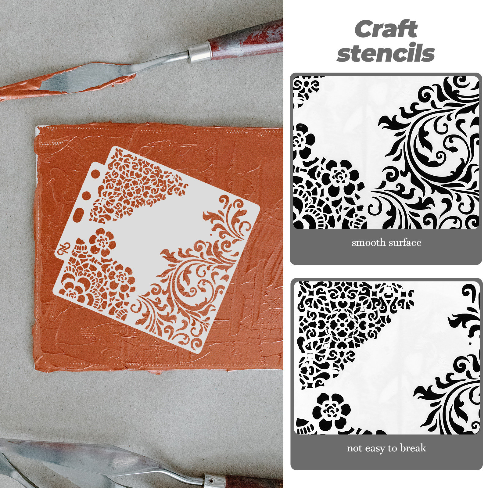 Art Craft And Design - 4pcs Hollow Out Stencil Templates for