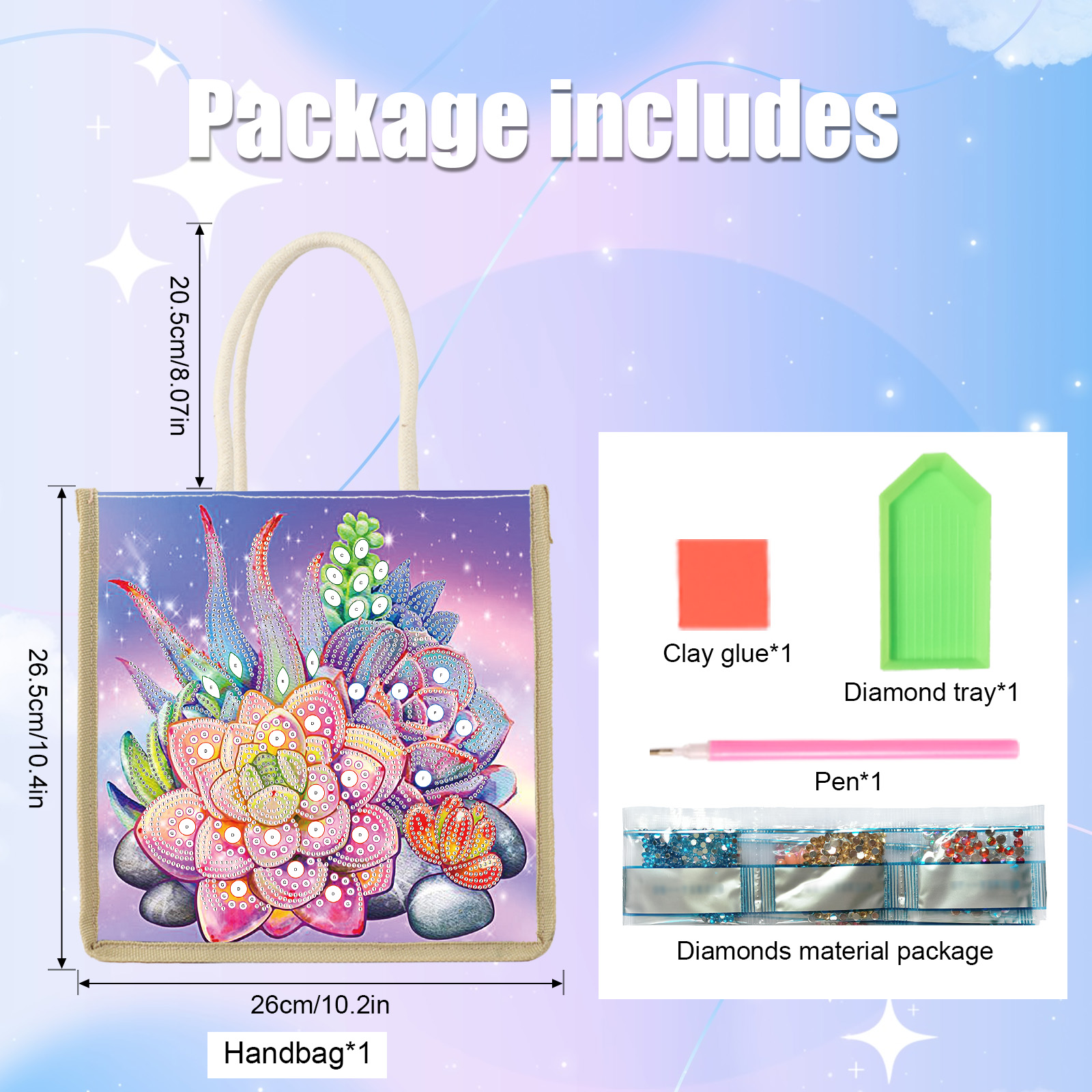 Diamond Art Painting Handbag K - đánh giá và giá Art Craft Bag