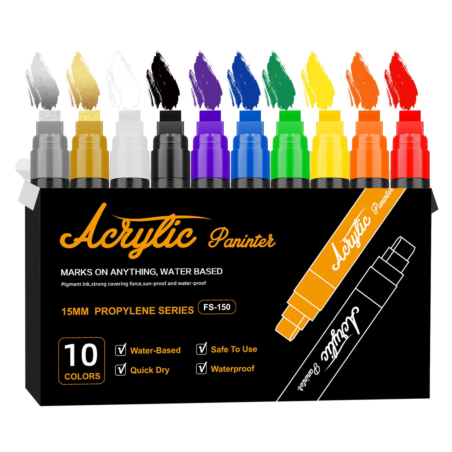 10 Colors Jumbo Markers 15mm J - đánh giá và giá Art Craft Jumbo