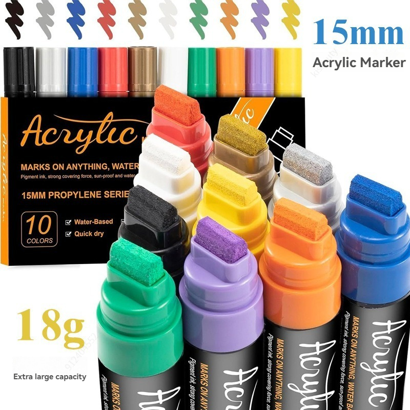 10 Colors Jumbo Markers 15mm J - đánh giá và giá Art Craft Jumbo