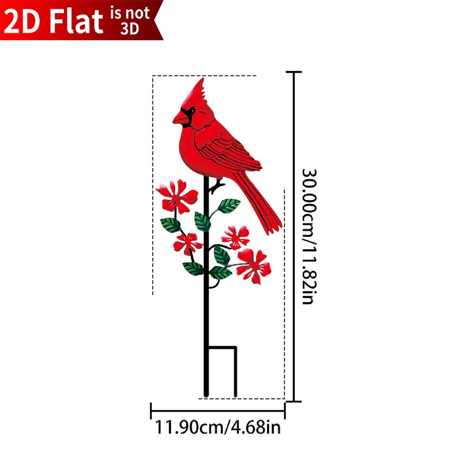2D Flat Red Bird Design Garden - đánh giá và giá Art Craft And Design