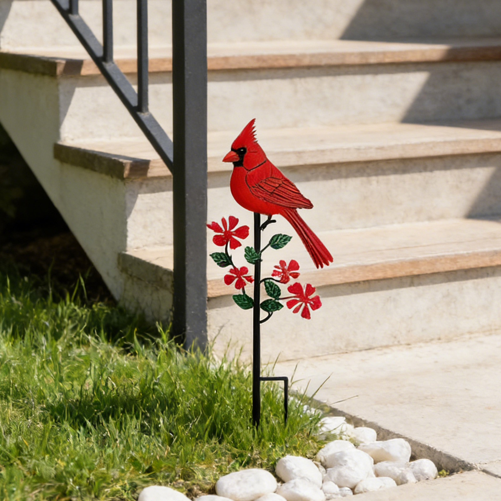 2D Flat Red Bird Design Garden - đánh giá và giá Art Craft And Design
