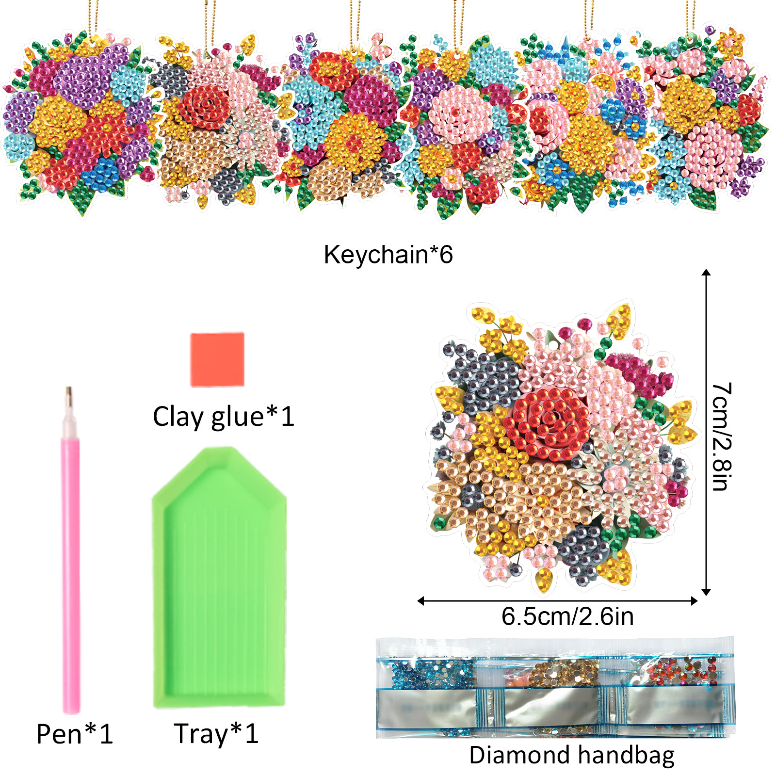 6PCS Diamond Art Painting Keyc - đánh giá và giá Art Craft Bag