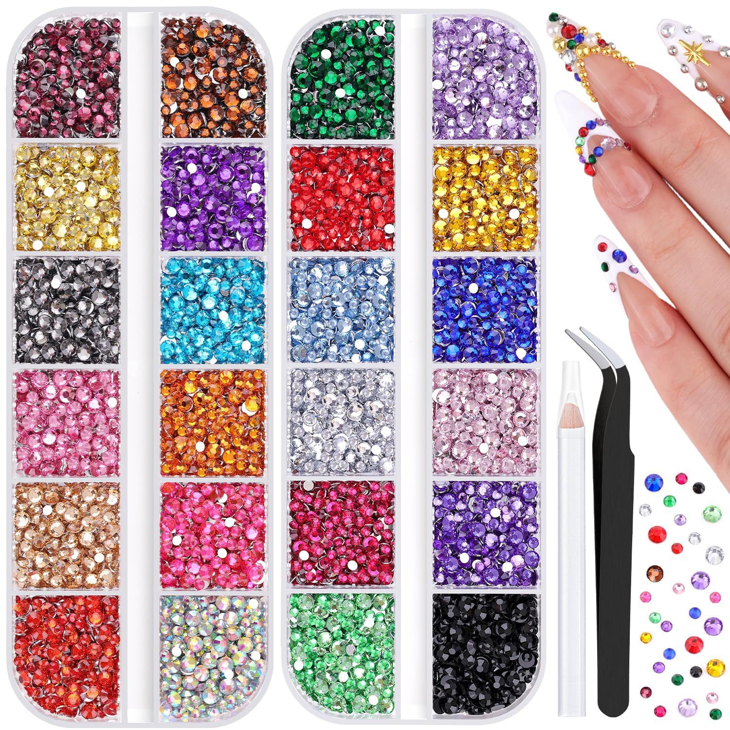 24 Color 2-Pack Glitter Nail A - đánh giá và giá Art Craft Notebook