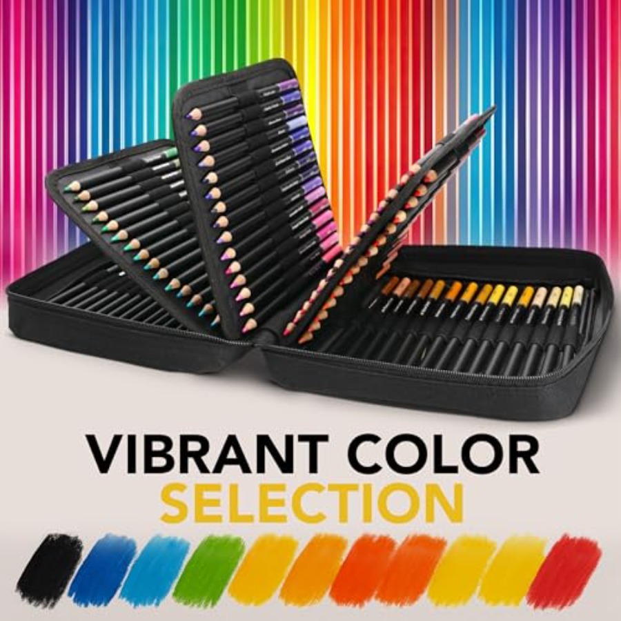 120 Coloring Pencils Zipper-Ca - đánh giá và giá Colored Pencil Professional