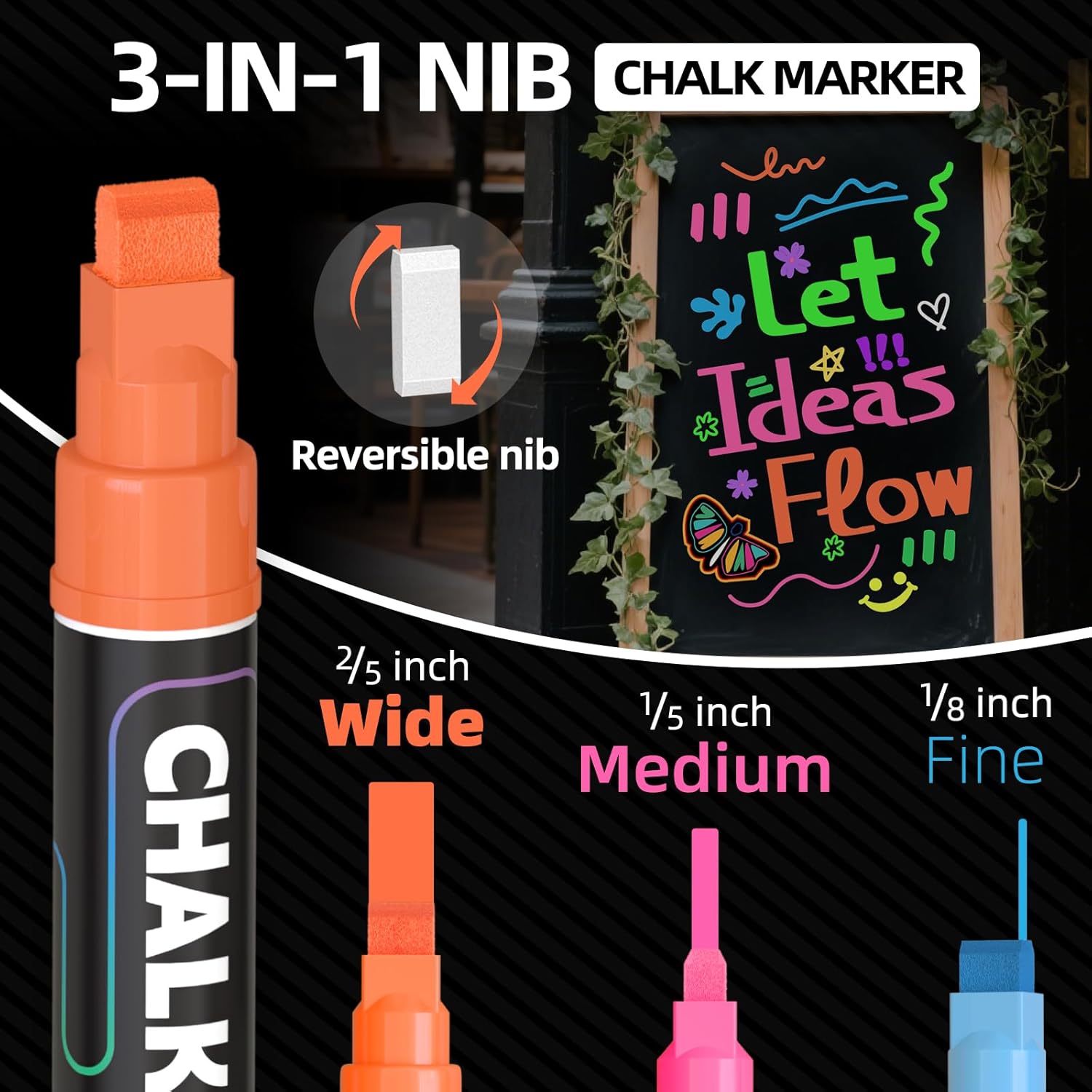 12 Colors Liquid Chalk Markers - đánh giá và giá Art Craft Jumbo