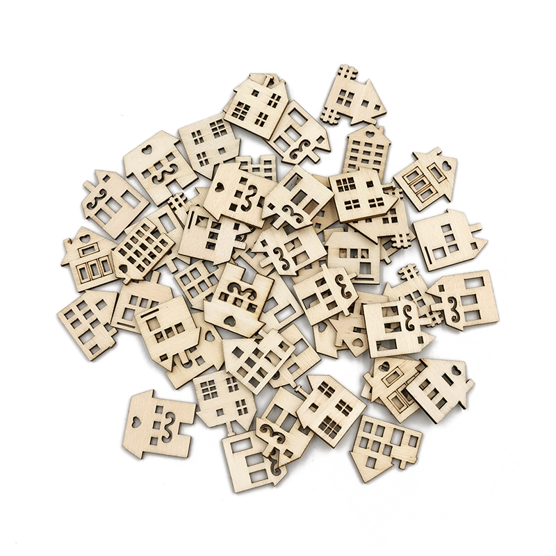 50pcs DIY Crafts Blank House S - đánh giá và giá Art Craft Preschool