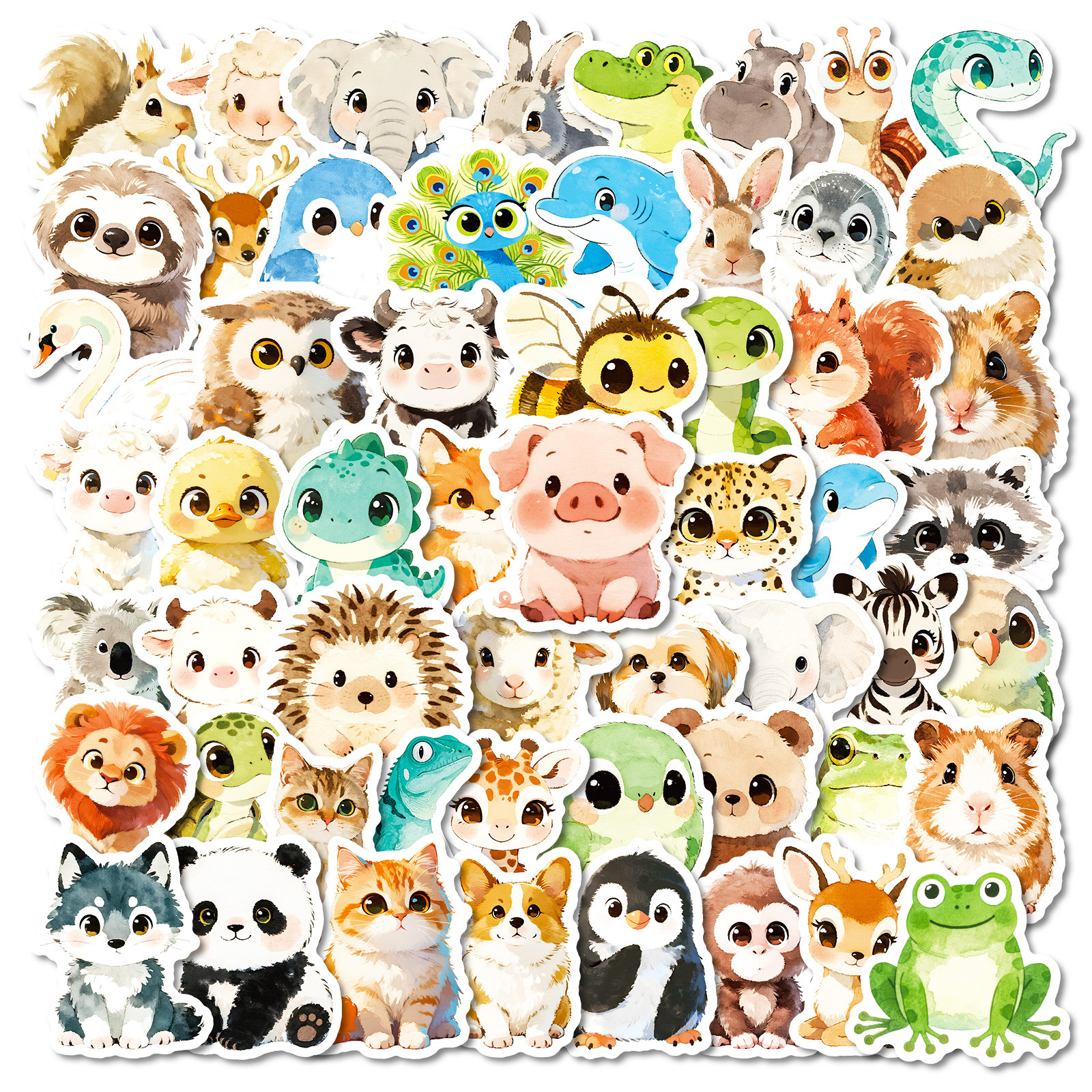 56Pcs Cute Animal Cartoon Graf - đánh giá và giá Art Craft Notebook