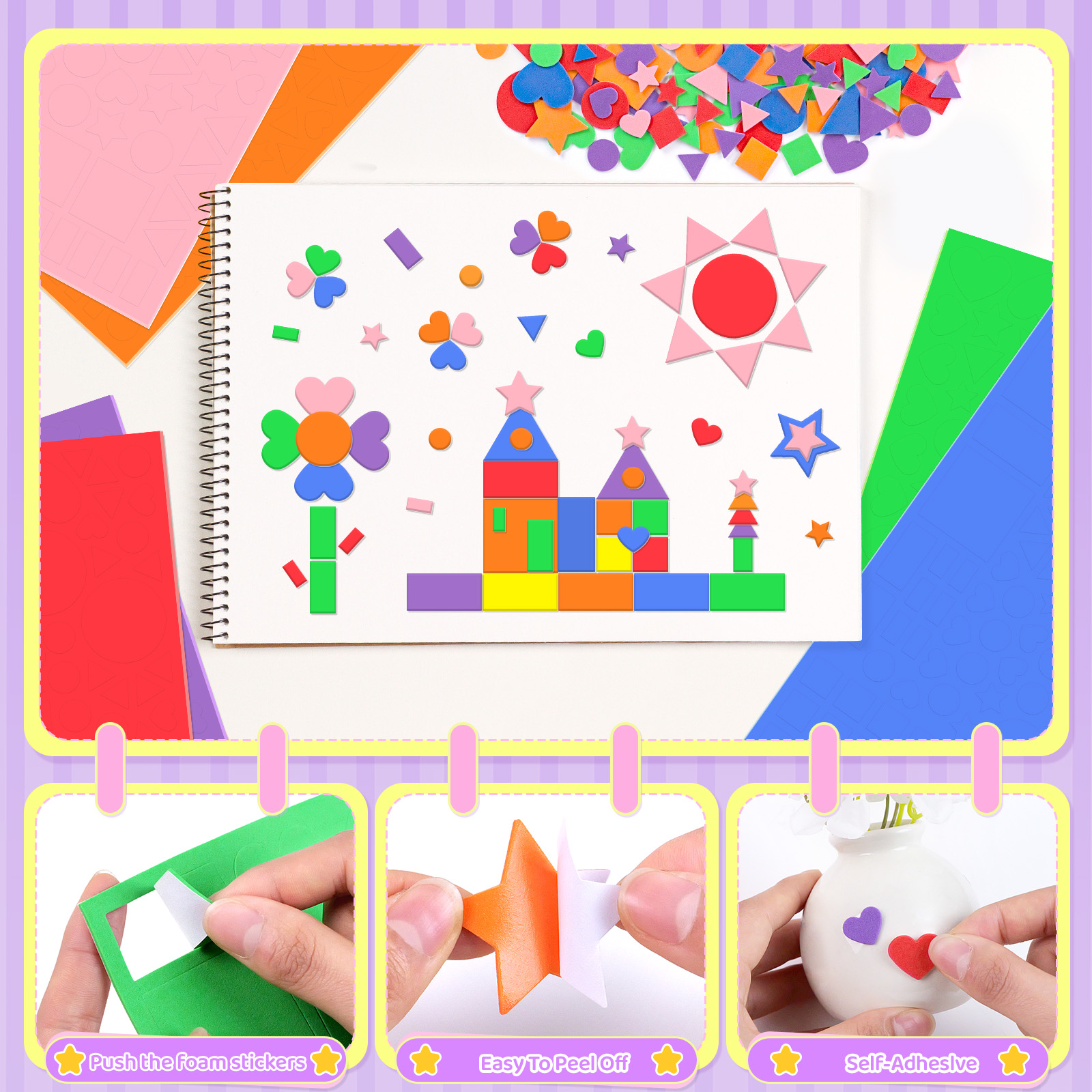 6/12/24 Sheets Non-Toxic EVA F - đánh giá và giá Art Craft Toddlers