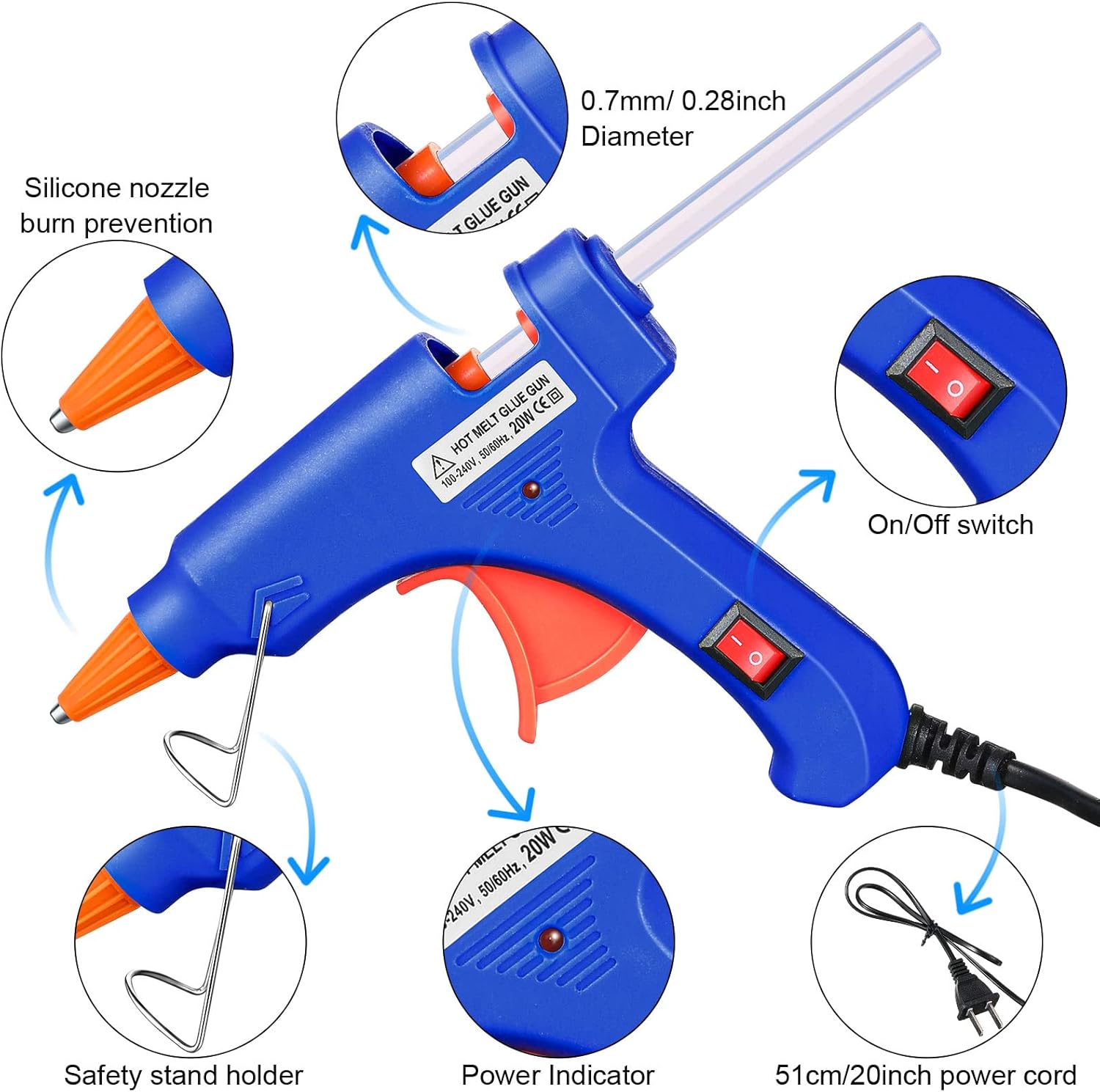 4 Pieces Mini Hot Glue Gun Wit - đánh giá và giá Art Craft Classes