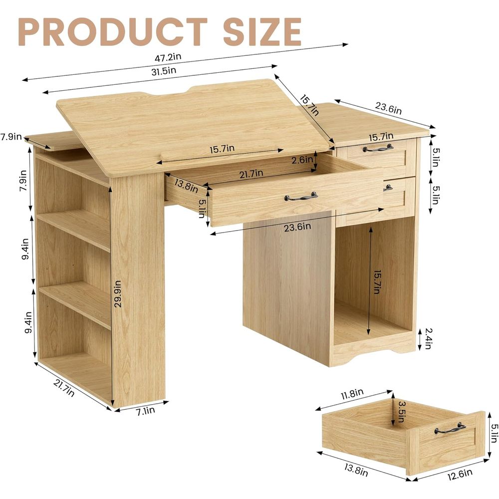 Adjustable Desk with Storage,  - đánh giá và giá Art & Craft Zone