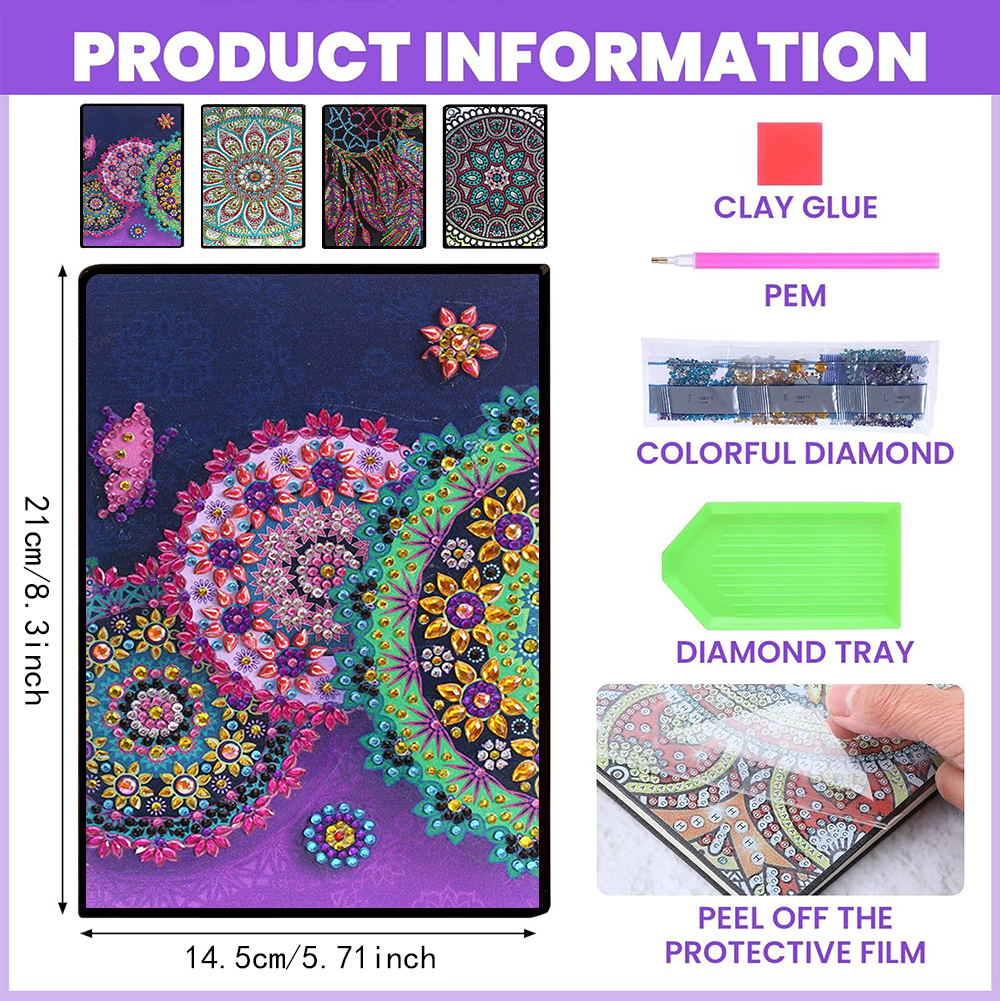 One mandala pattern, DIY irreg - đánh giá và giá Art Craft Notebook