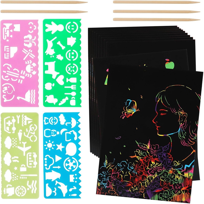 Scratch Paper Art Set, Black C - đánh giá và giá Art Craft Kits