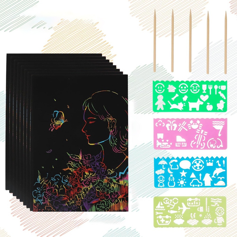 Scratch Paper Art Set, Black C - đánh giá và giá Art Craft Kits