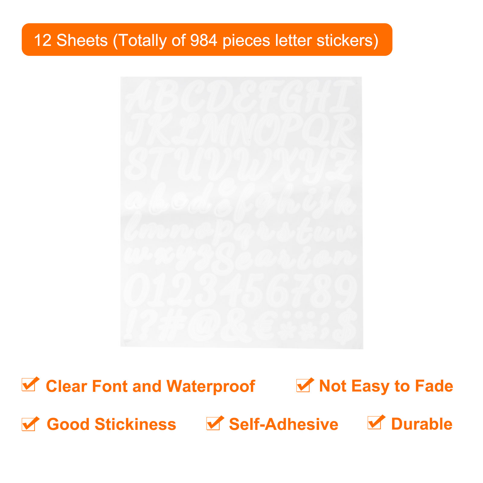 12Sheets Vinyl Letter Stickers - đánh giá và giá Art Craft Notebook