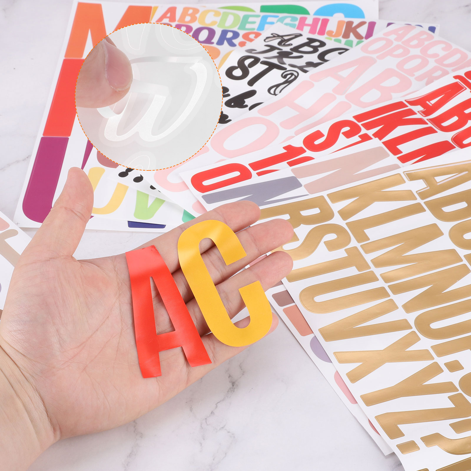 12Sheets Vinyl Letter Stickers - đánh giá và giá Art Craft Notebook