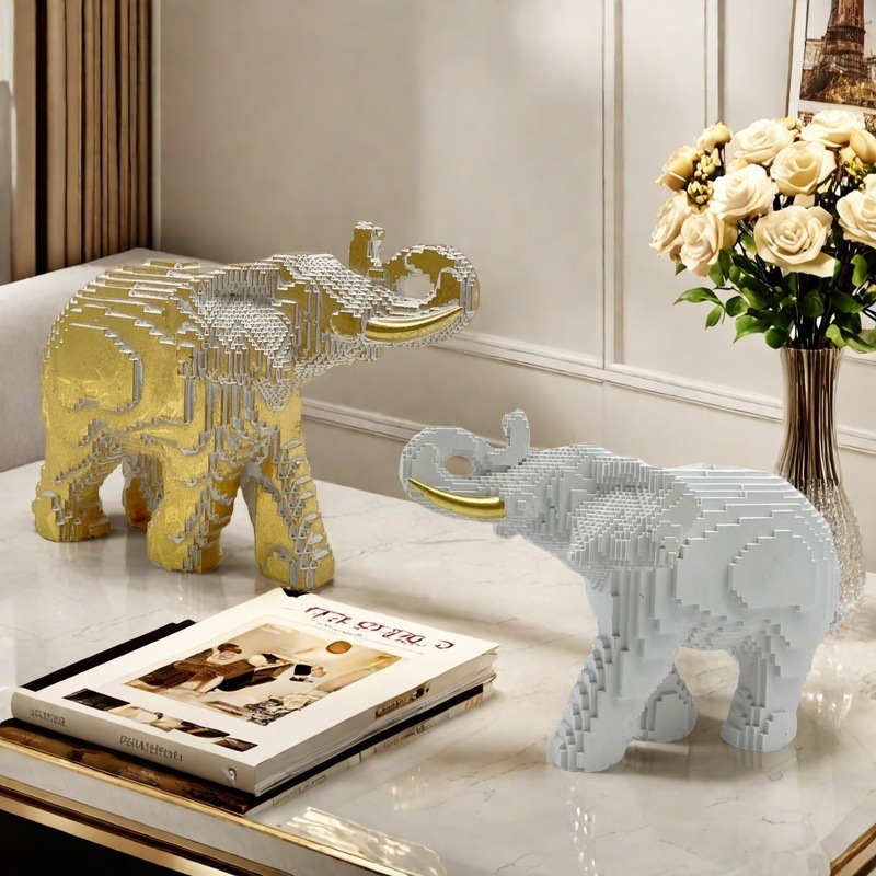 Geometry Building Blocks Eleph - đánh giá và giá Art Craft Elephant