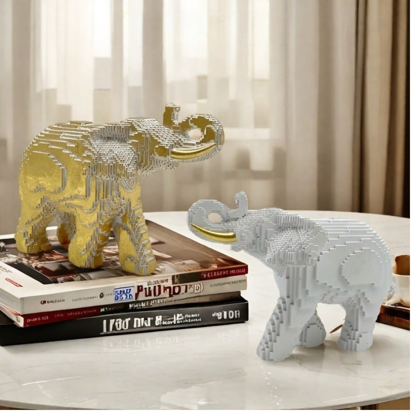 Geometry Building Blocks Eleph - đánh giá và giá Art Craft Elephant