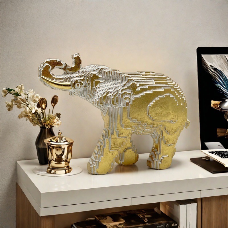 Geometry Building Blocks Eleph - đánh giá và giá Art Craft Elephant