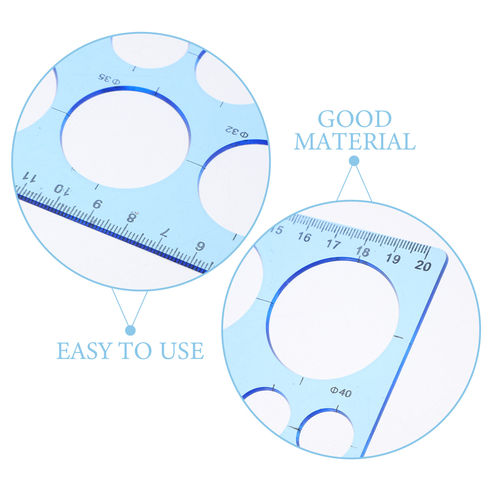 2Pcs Circle Template Ruler Geo - đánh giá và giá Art Craft And Design