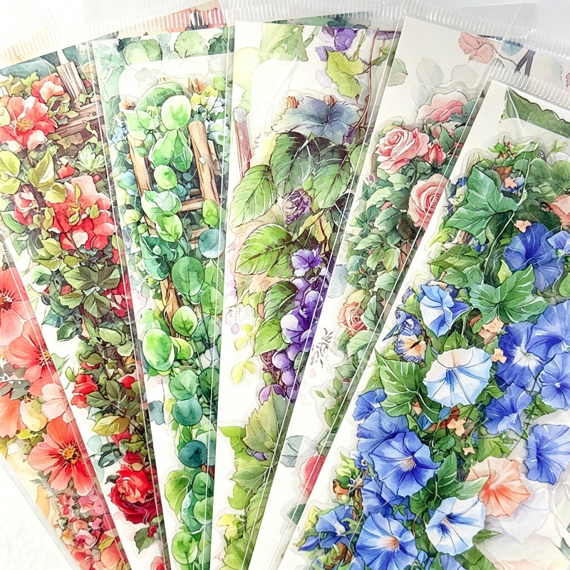 10Pcs PET Floral Trapezoid Sti - đánh giá và giá Art Craft Notebook