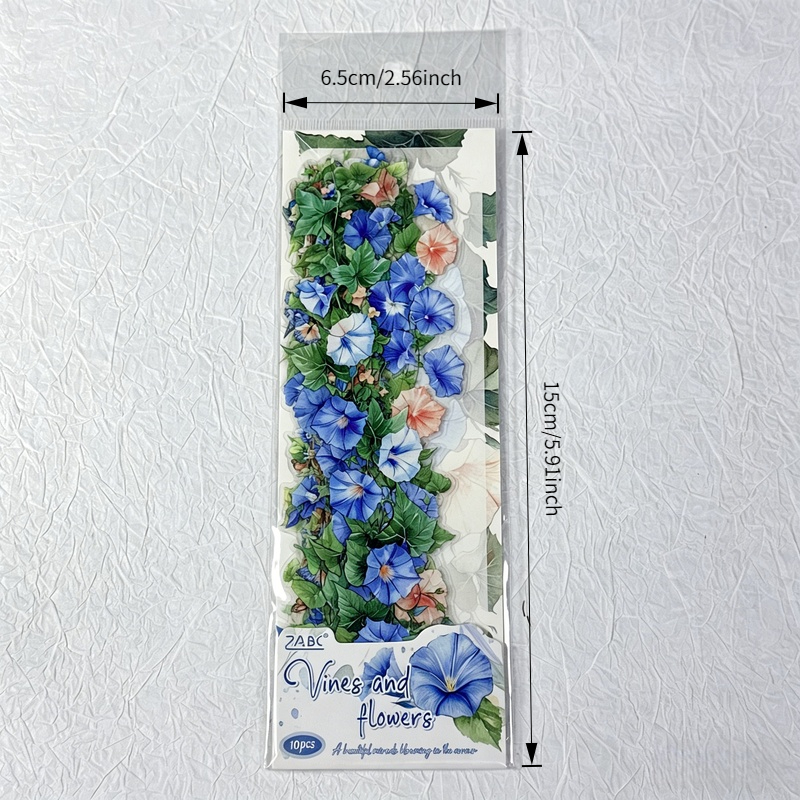 10Pcs PET Floral Trapezoid Sti - đánh giá và giá Art Craft Notebook