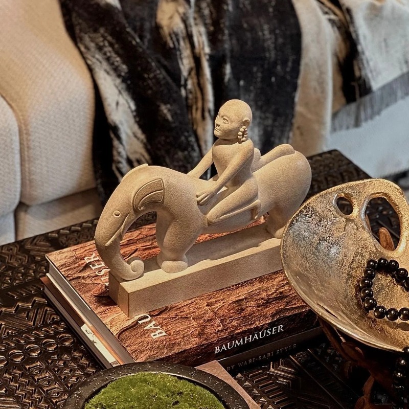 Creative Abstract Character Ri - đánh giá và giá Art Craft Elephant