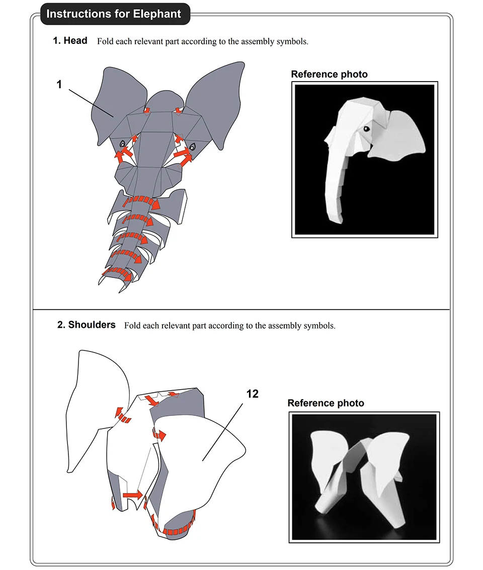 African Elephant Origami Art M - đánh giá và giá Art Craft Elephant