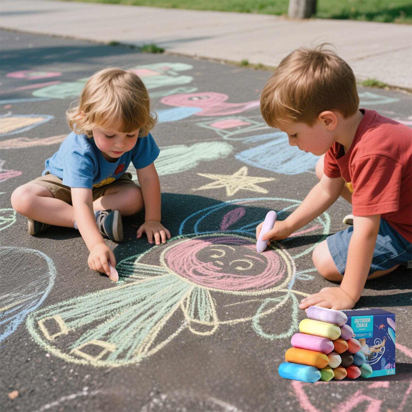 Washable Jumbo Sidewalk Colors - đánh giá và giá Art Craft Jumbo