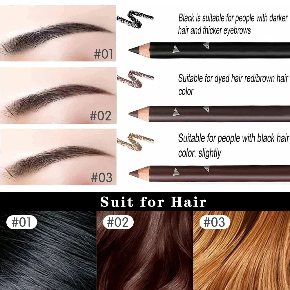 6/12Pcs Eye Brow Pencil Waterp - đánh giá và giá Colored Pencil Professional