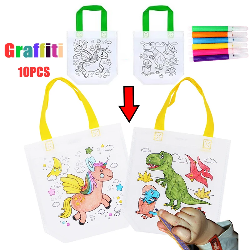 1-10pcs Sets DIY Graffiti Bag  - đánh giá và giá Art Craft Notebook
