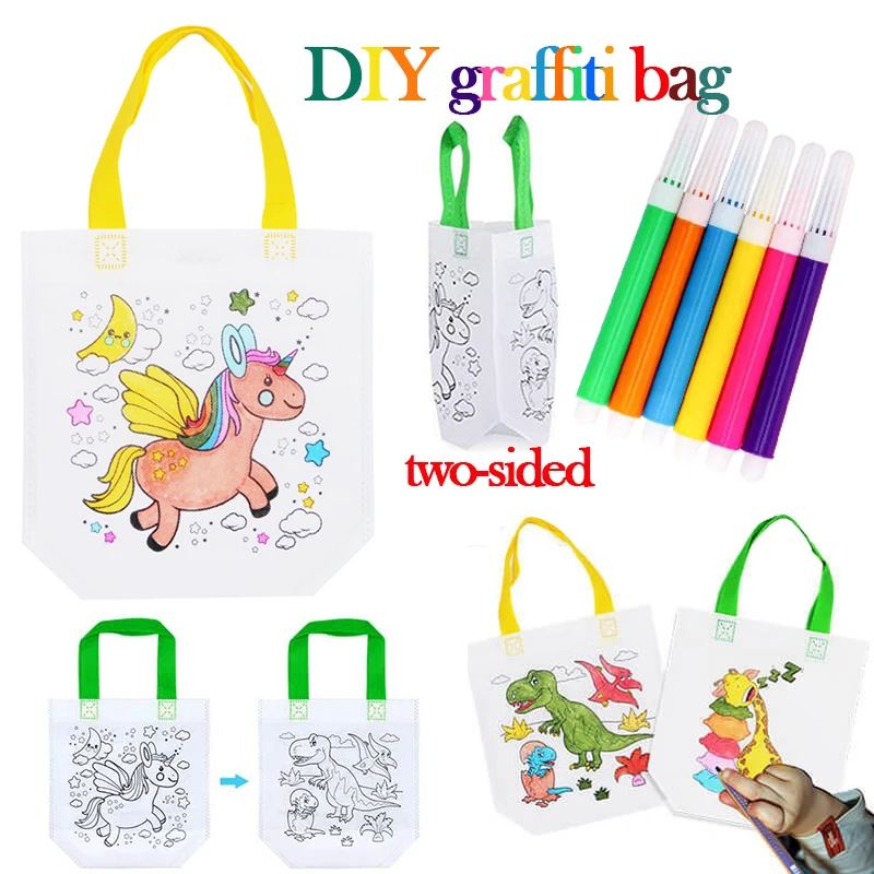 1-10pcs Sets DIY Graffiti Bag  - đánh giá và giá Art Craft Notebook