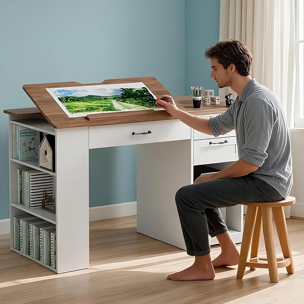 Adjustable Desk with Storage a - đánh giá và giá Art & Craft Zone