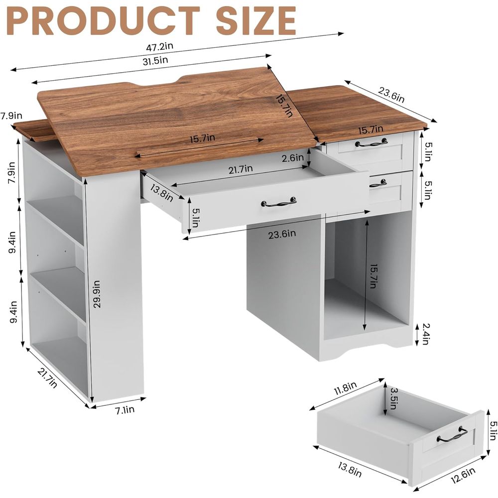 Adjustable Desk with Storage a - đánh giá và giá Art & Craft Zone