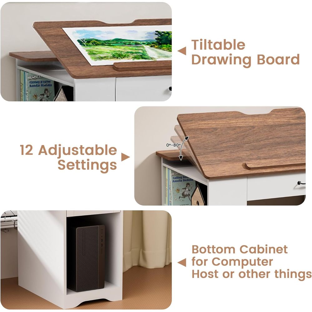 Adjustable Desk with Storage a - đánh giá và giá Art & Craft Zone