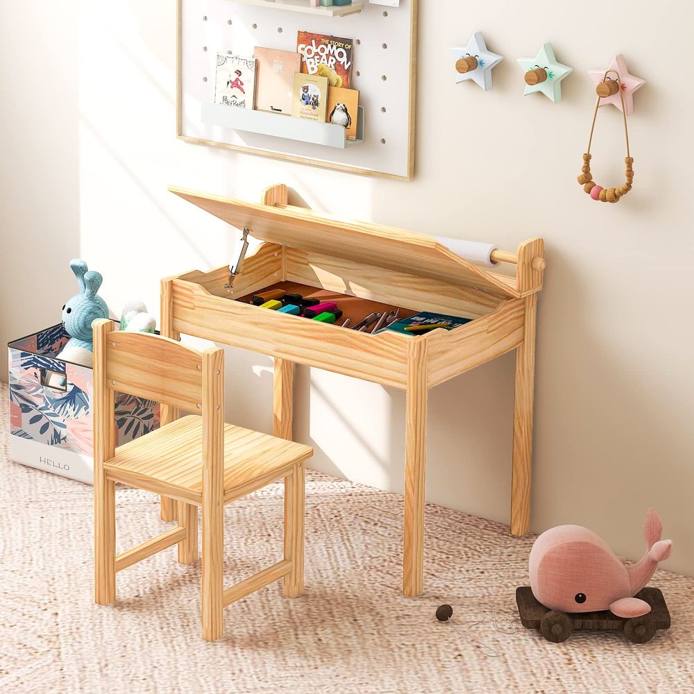 Kids Table and Chair Set, Flip - đánh giá và giá Art Craft Toddlers