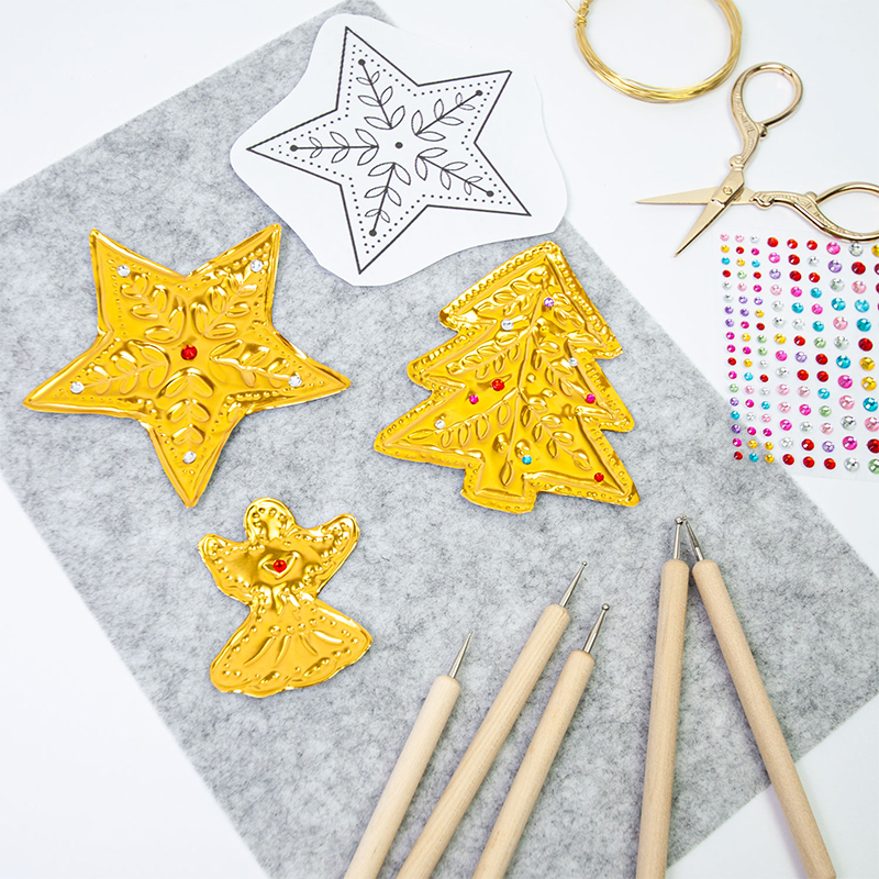DIY Gold Foil Art Relief Chris - đánh giá và giá Art Craft For Christmas